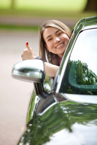 Woman in a car